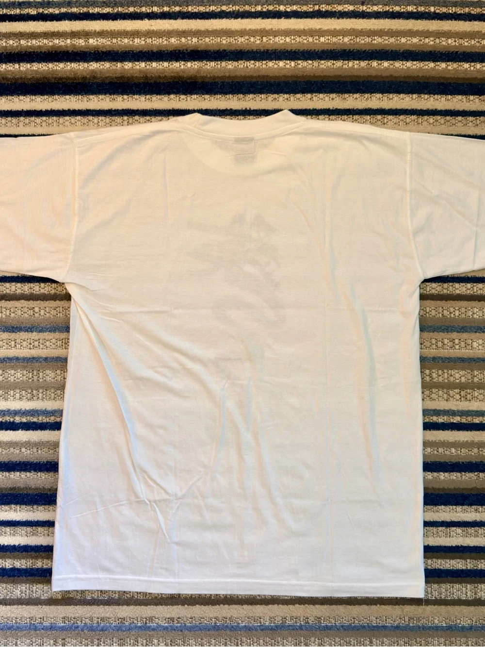 White Short Sleeve T-Shirt with Black Calligraphy and Green Dragon Graphic